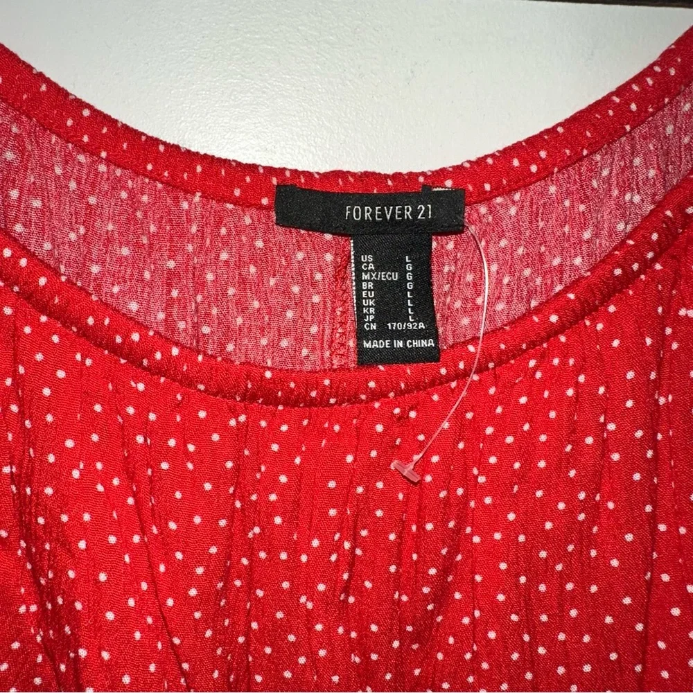 🌷5/$20 Forever 21 Juniors Red Top - Picture 2 of 4